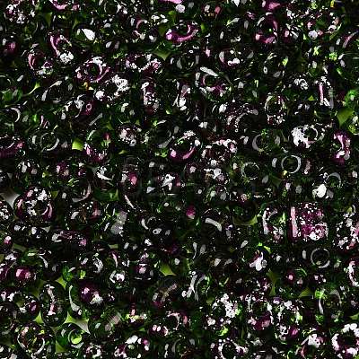 Picasso Spray Painted Glass Seed Beads SEED-T006-04-18-1