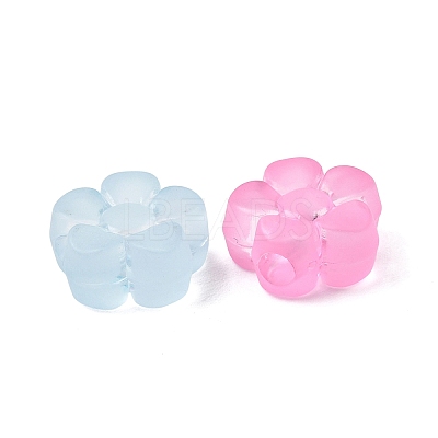 Frosted Transparent Acrylic Beads FACR-C001-01F-1