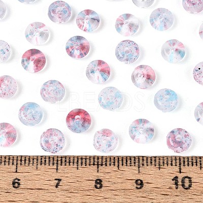 Baking Paint Transparent Glass Beads DGLA-T004-07C-1