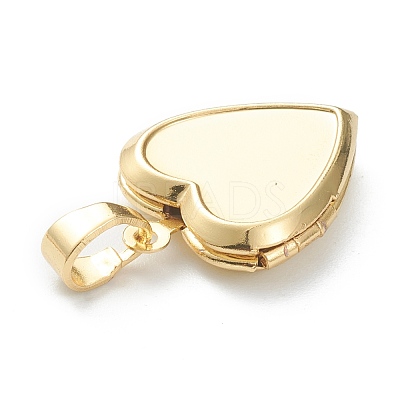 Brass Locket Pendants KK-P199-12G-1