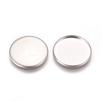 Tarnish Resistant 304 Stainless Steel Plain Edge Bezel Cups STAS-E460-10P-25mm-1