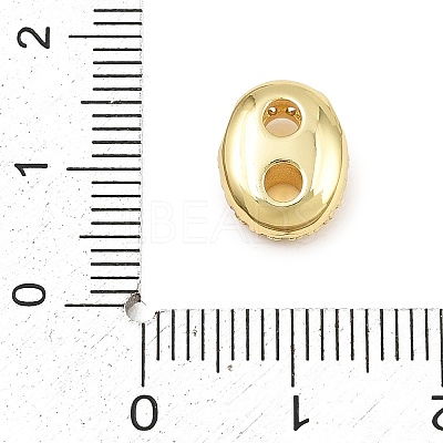 Brass Micro Pave Clear Cubic Zirconia Beads CU-CBAF1EE-01G-1