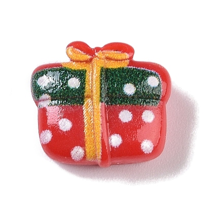 Opaque Christmas Theme Resin Cabochons RESI-H162-06D-1