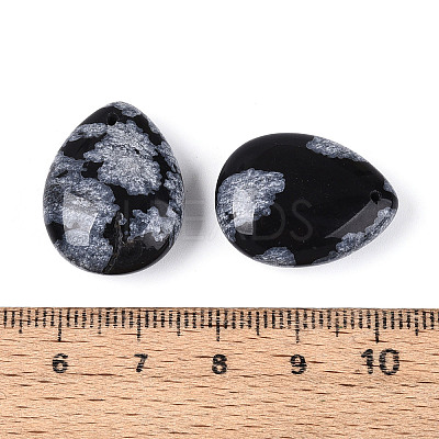 Natural Snowflake Obsidian Pendants G-T143-18A-01-1
