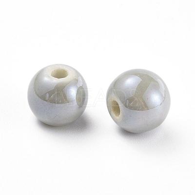 Glazed Porcelain Beads PORC-D001-12mm-13-1