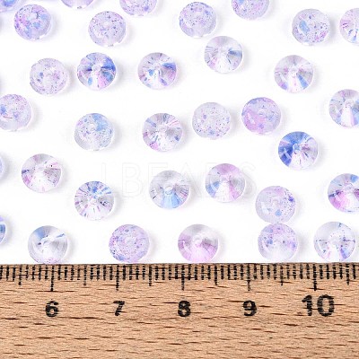Baking Paint Transparent Glass Beads DGLA-T004-07F-1
