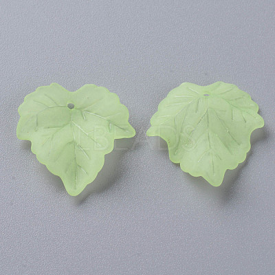 Autumn Theme Transparent Frosted Acrylic Pendants PAF002Y-18-1