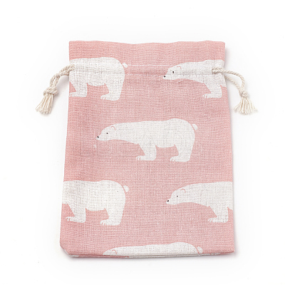 Polycotton(Polyester Cotton) Packing Pouches Drawstring Bags ABAG-S003-01B-1