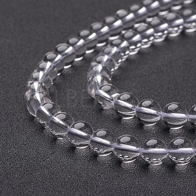 Natural Grade AB Quartz Crystal Beads Strands X-GSR8mmAB039-1