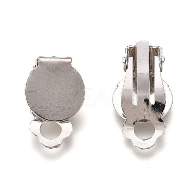 Iron Clip-on Earring Settings X-IFIN-R204-09-1