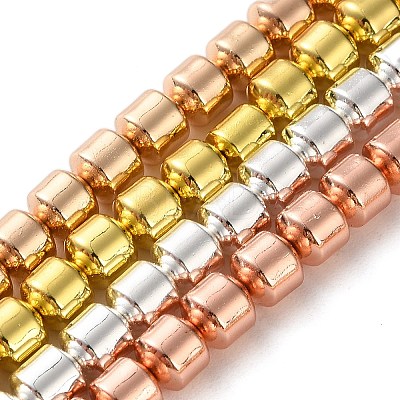 Electroplated Synthetic Non-magnetic Hematite Beads Strands G-C248-C01-4mm-01-1