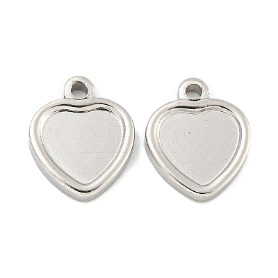 Non-Tarnish 304 Stainless Steel Pendant Cabochon Settings STAS-P365-11P-1