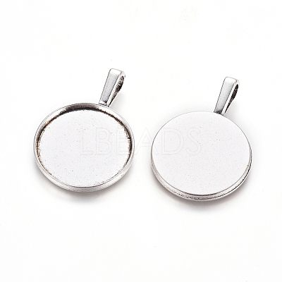 Alloy Pendant Cabochon Settings PALLOY-A13368-AS-NR-1