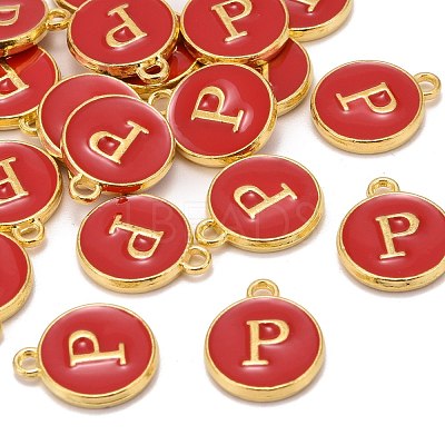 Golden Plated Alloy Enamel Charms X-ENAM-S118-03P-1
