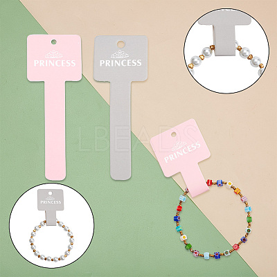 200Pcs 2 Colors Paper Hair Clip Display Cards CDIS-NB0001-35-1
