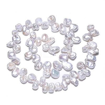 Natural Baroque Style Keshi Pearl Beads Strands PEAR-S020-R06-1
