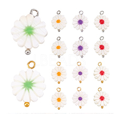 16Pcs Natural Freshwater Shell Pendants PALLOY-PH01720-1