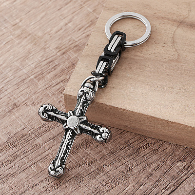 Biker Style 304 Stainless Steel Pendant Keychains LB7675-1