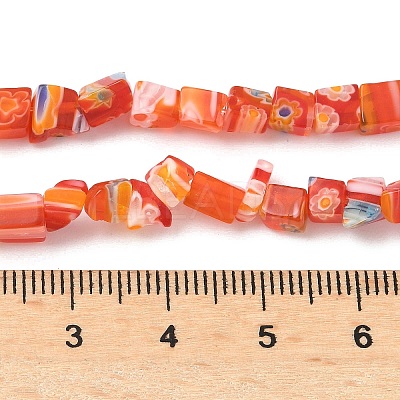 Handmade Millefiori Lampwork Beads Strands LAMP-P070-02A-02-1