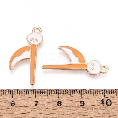 Halloween Theme Alloy Enamel Pendants ENAM-T022-54G-09-1