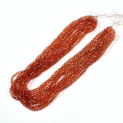 Baking Paint Transparent Glass Beads Strands LS-DGLA-A035-T6mm-A04-1