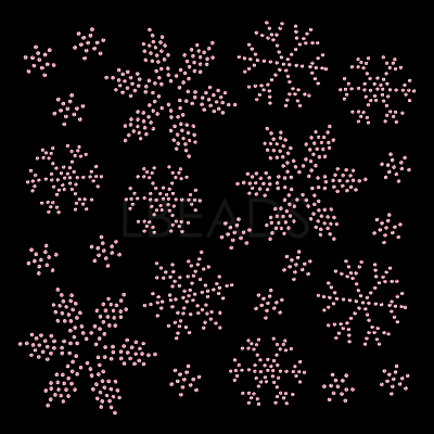 Snowflake Pattern Hotfix Rhinestones DIY-WH0430-205E-1