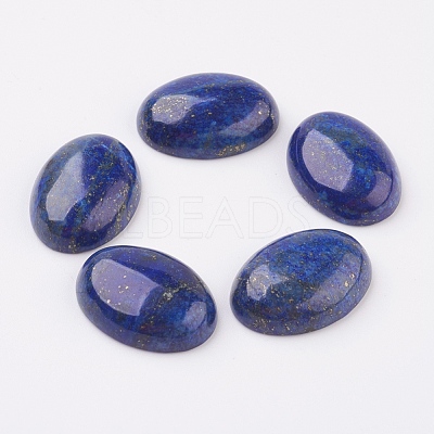 Natural Lapis Lazuli Flat Back Cabochons X-G-G741-13x18mm-15-1
