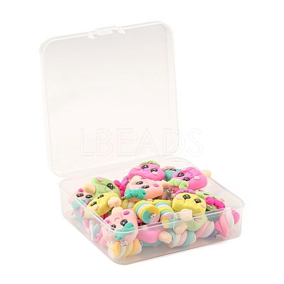 40Pcs 10 Style Handmade Polymer Clay Charms CLAY-LS0001-13-1