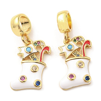 Real 18K Gold Plated Brass Micro Pave Cubic Zirconia Pendents KK-M247-26G-1