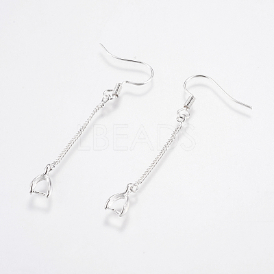 Brass Earring Hooks KK-I618-26S-RS-1