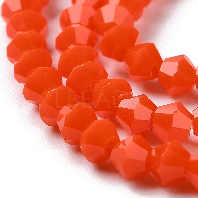 Opaque Solid Color Imitation Jade Glass Beads Strands GLAA-F029-P4mm-03-1