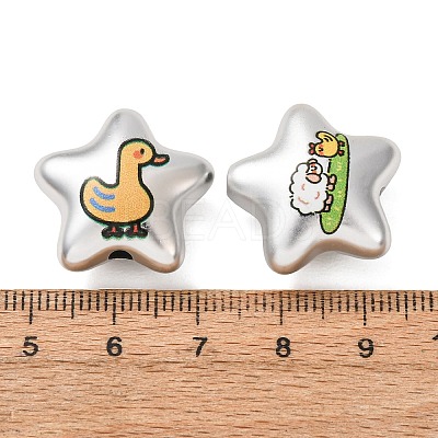 Printed Opaque Acrylic Beads AC-CBA8196-01-1