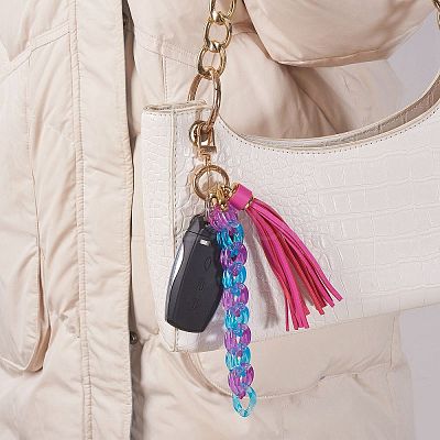 Chain Link Wristlet Keychain HJEW-SW00014-04-1