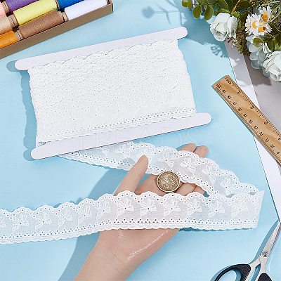 8Yards Flat Hollow Polyester Lace Trim OCOR-GF0006-07B-1