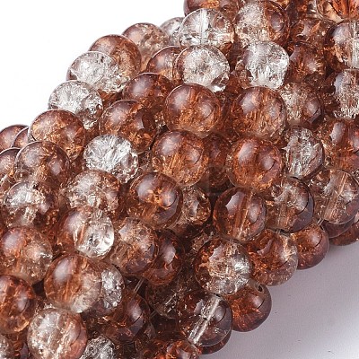 Baking Paint Crackle Glass Bead Strands CCG-S001-8mm-18-1
