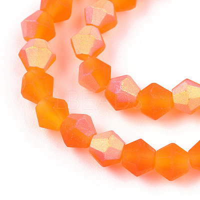 Imitate Austrian Crystal Bicone Frosted Glass Beads Strands LS-EGLA-A039-T6mm-MB11-1