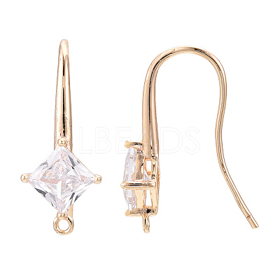 Brass Earring Hook ZIRC-Q019-002G-1