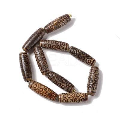Tibetan Style dZi Beads Strands G-A024-01E-1