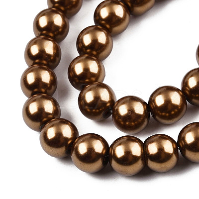 Baking Paint Glass Pearl Bead Strands X-HY-Q003-3mm-30-1