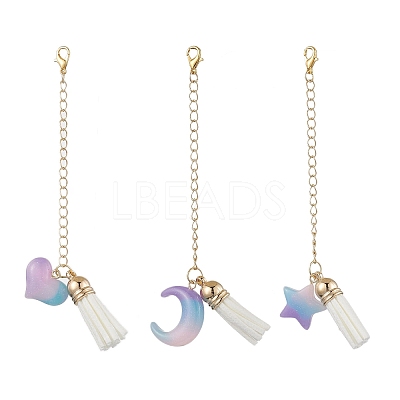 Resin Heart/Moon/Star Cup Charms HJEW-JM02071-1