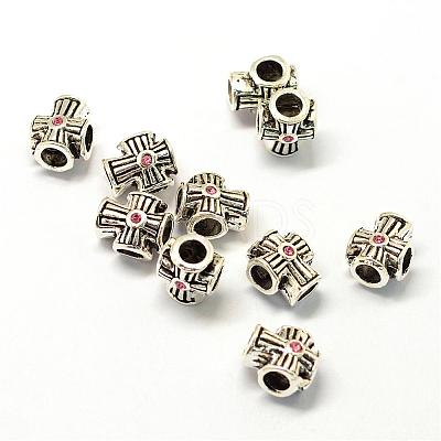 Alloy Rhinestones European Beads PALLOY-Q313-10D-1