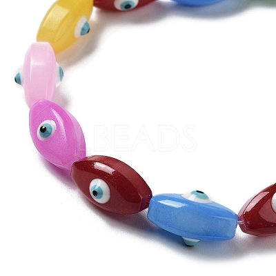 Opaque Color Glass Beads Strands GLAA-P057-A08-1