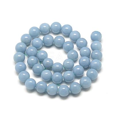 Natural Angelite Beads Strands G-R432-15-8mm-1