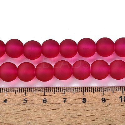 Baking Paint Transparent Glass Bead Strands GLAA-S031-10mm-39-1