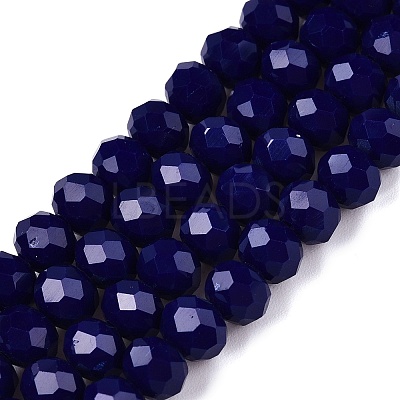 Opaque Solid Color Imitation Jade Glass Beads Strands EGLA-A044-P6mm-D07-1