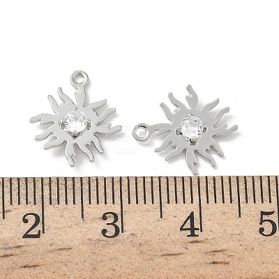 Brass Micro Pave Cubic Zirconia Pendants KK-Z136-43A-P-1