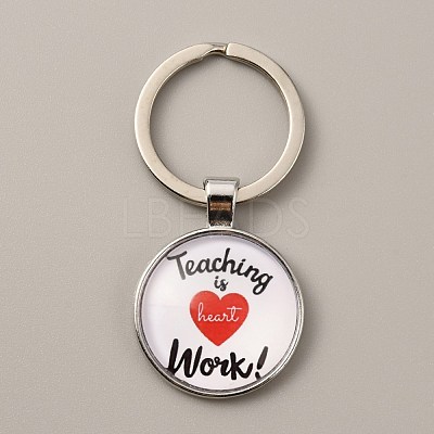 Teacher's Day Time Gem Keychain KEYC-WH0029-51B-P-1