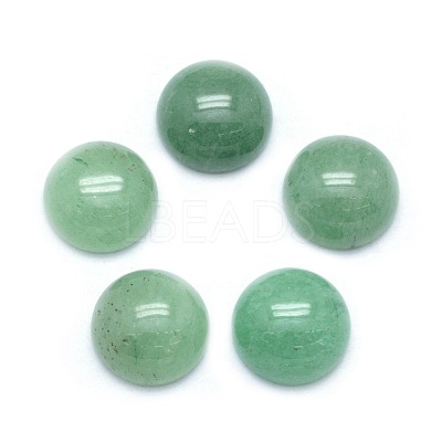 Natural Green Aventurine Cabochons X-G-P393-R15-8MM-1