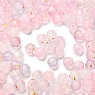 Frosted Transparent Acrylic Beads OACR-F013-12J-1