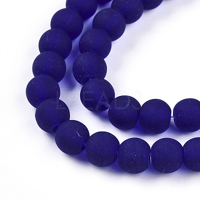 Transparent Glass Beads Strands X-GLAA-T032-T6mm-MD15-1